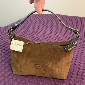 SOLD Coach NWT Small Brown SUEDE Hobo Shoulder Bag Purse